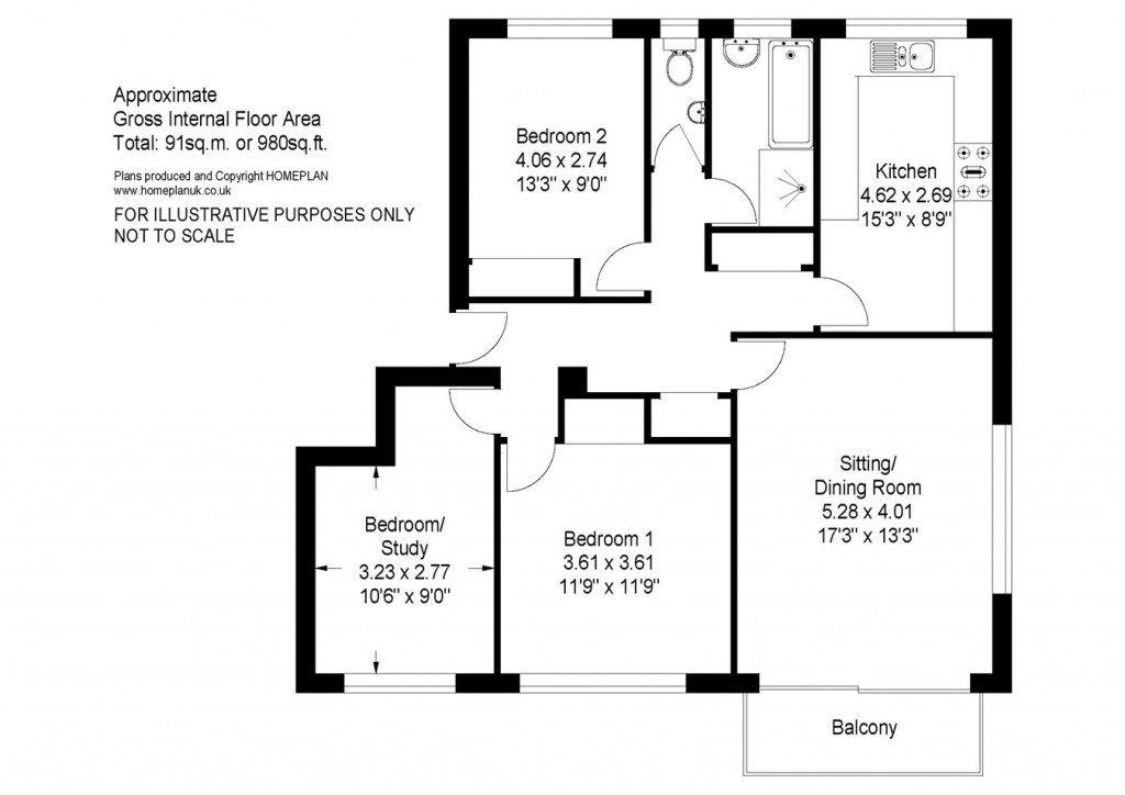 Floorplans For Whitby Road, Milford on Sea, Lymington, SO41