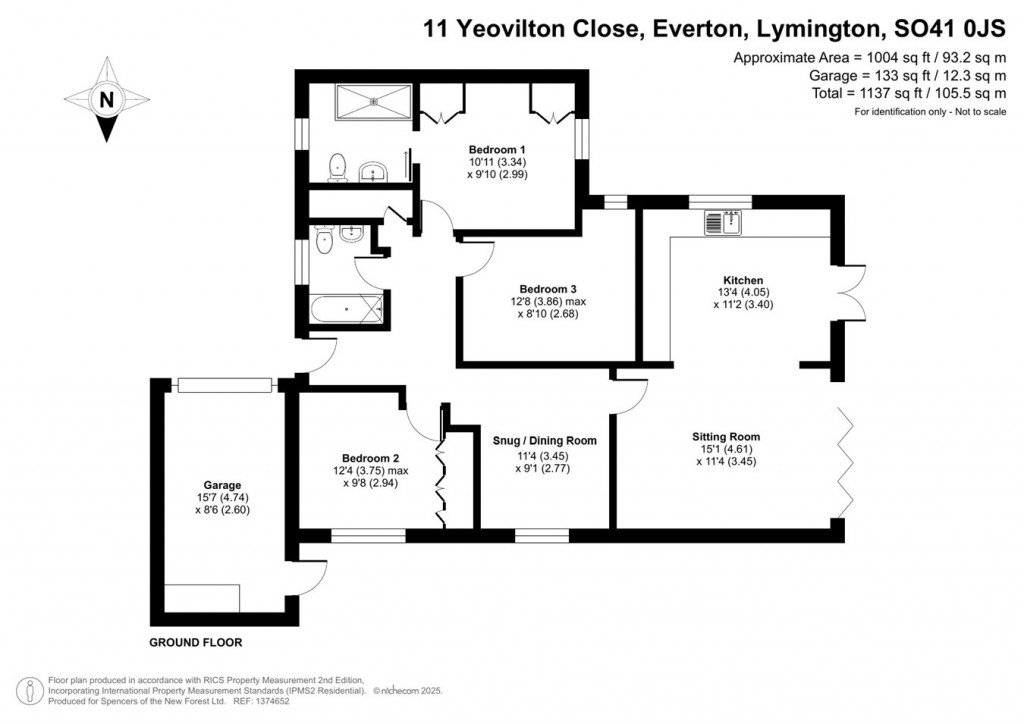 Floorplans For Yeovilton Close, Everton, Lymington, SO41