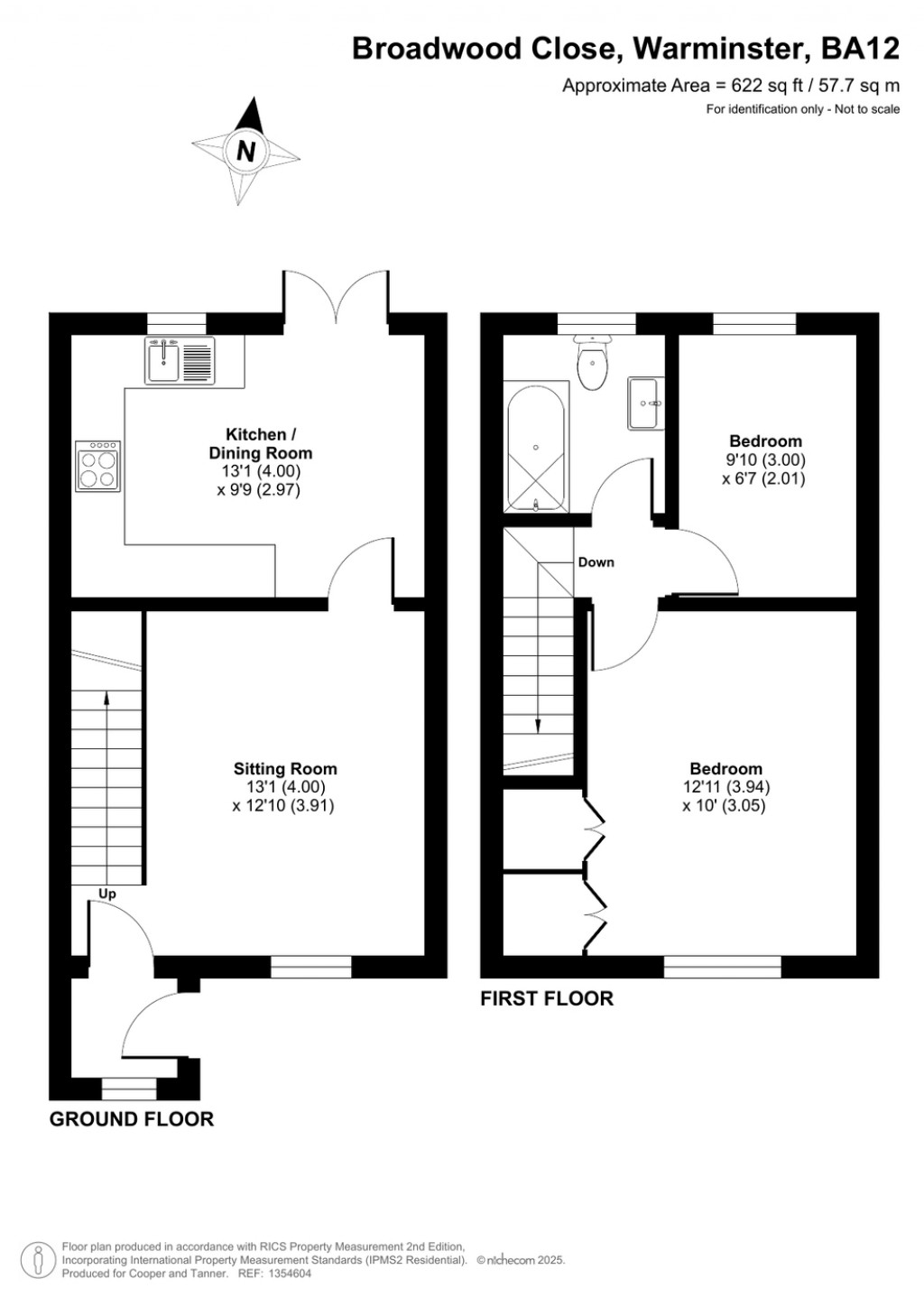 Floorplans For Broadwood Close, Warminster, Wiltshire