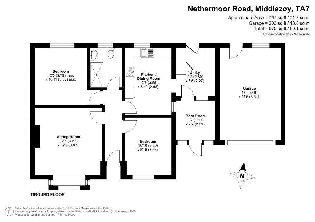 Floorplans For Nethermoor Road, Middlezoy, Somerset
