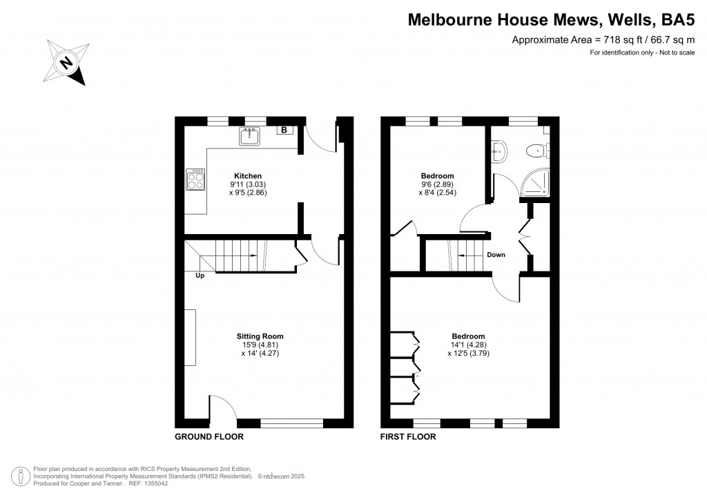 Floorplans For Melbourne House Mews, Wells, Somerset