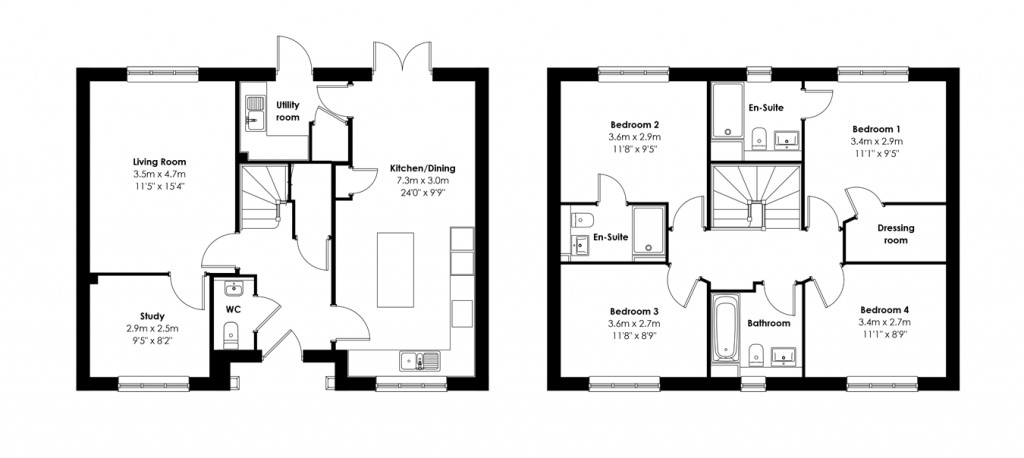 Floorplans For Everton Road, Hordle, Lymington, SO41