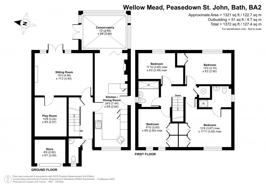 Floorplans For Wellow Mead, Peasedown St John, Bath, Somerset