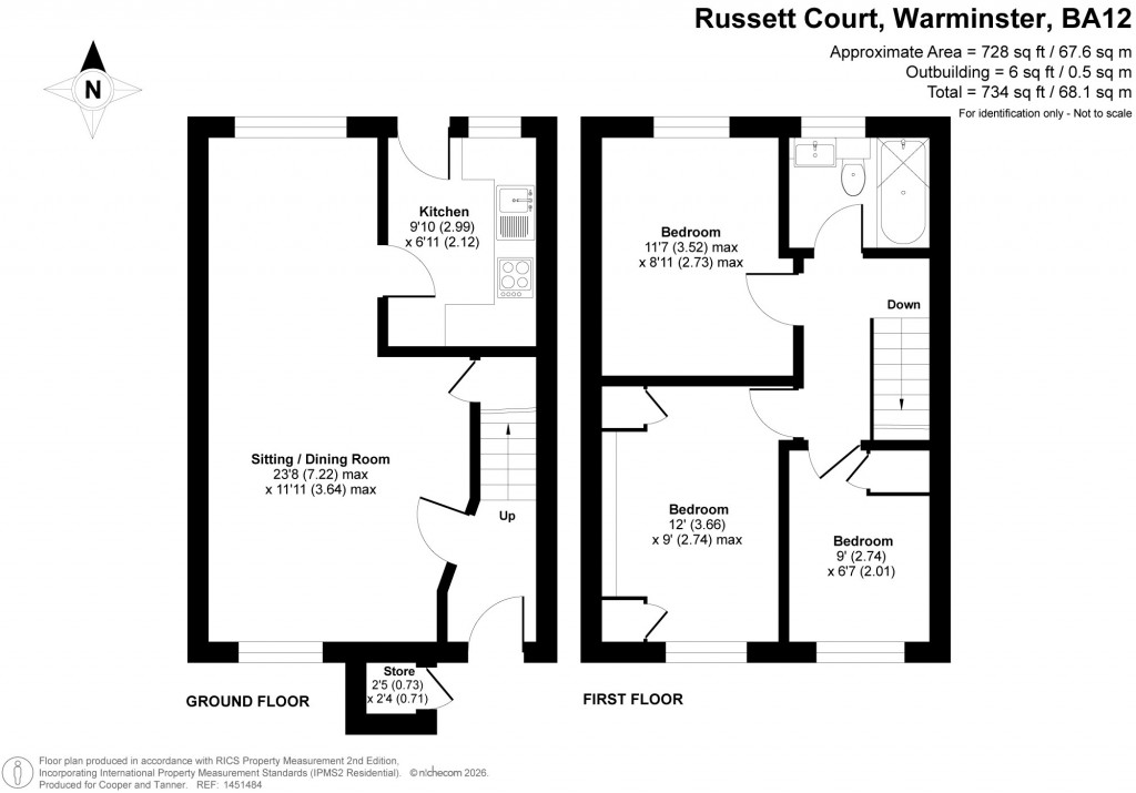 Floorplans For Russett Court, Warminster, Wiltshire