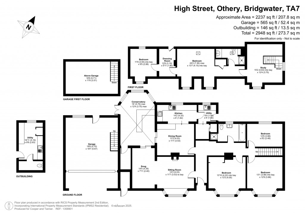 Floorplans For High Street, Othery, Somerset