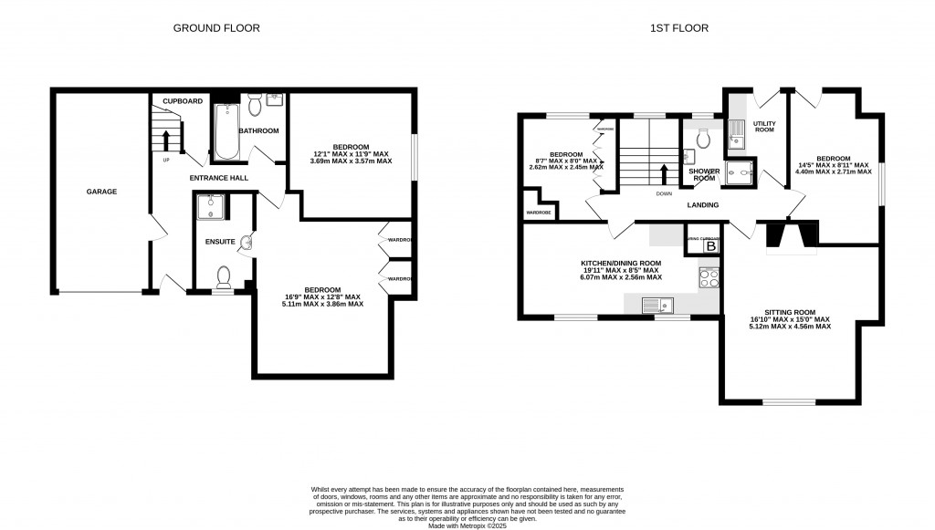 Floorplans For Three Hill View, Glastonbury, Somerset