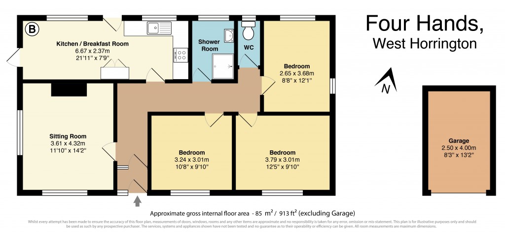 Floorplans For West Horrington, Wells, Somerset