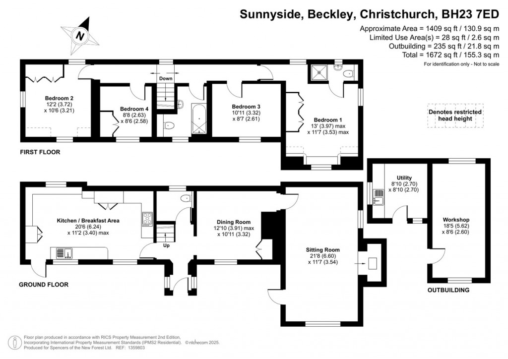 Floorplans For Beckley, Christchurch, BH23