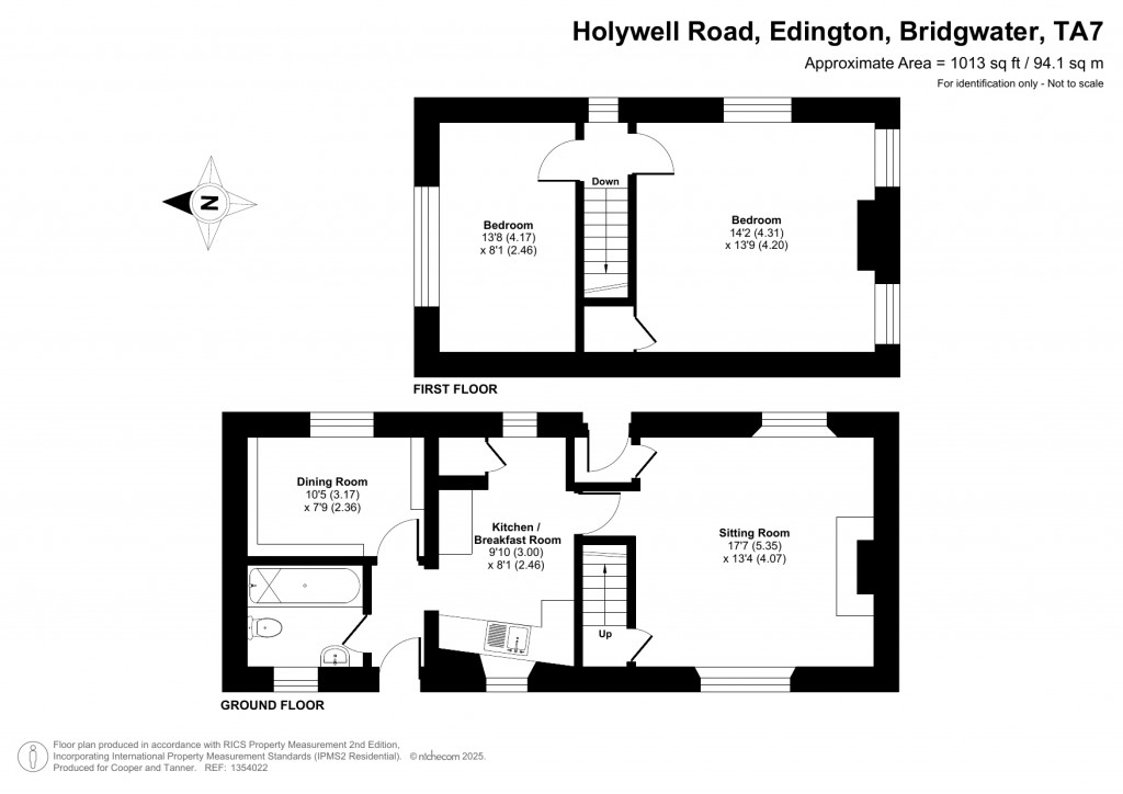 Floorplans For Holywell Road, Edington, Somerset