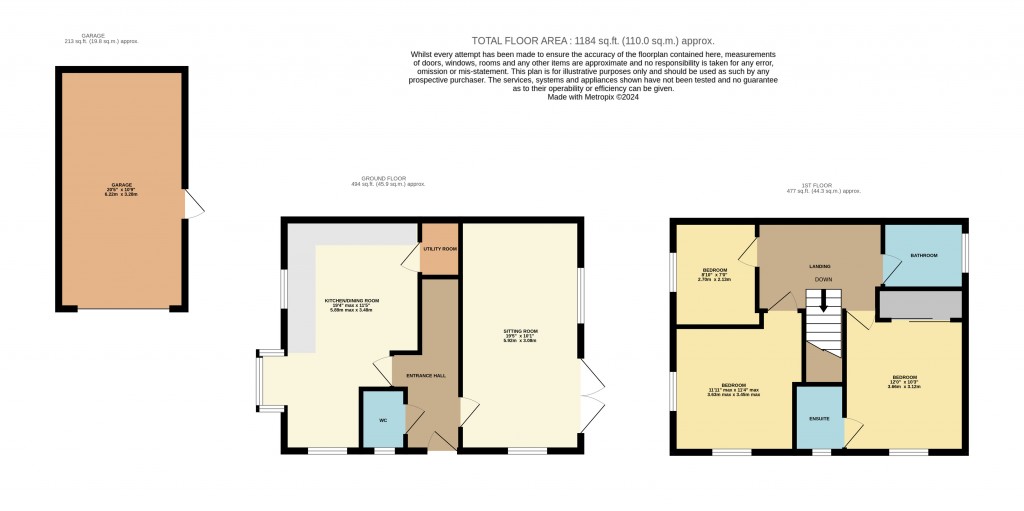 Floorplans For Longfield Drive, Wedmore, Somerset