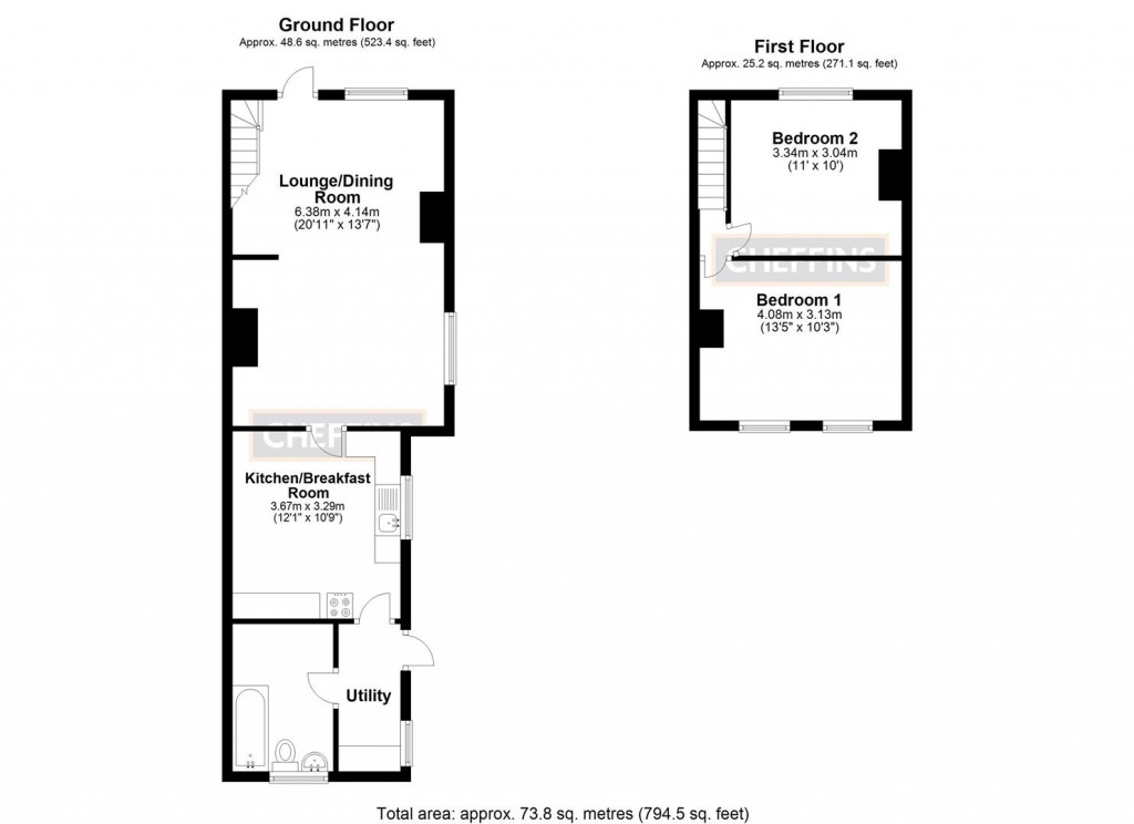 Floorplans For Qua Fen Common, Soham, Ely