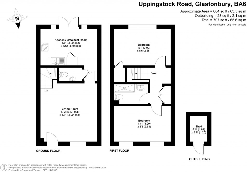 Floorplans For Uppingstock Road, Glastonbury, Somerset