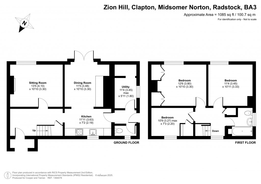 Floorplans For Zion Hill, Clapton, Midsomer Norton, Radstock, Somerset