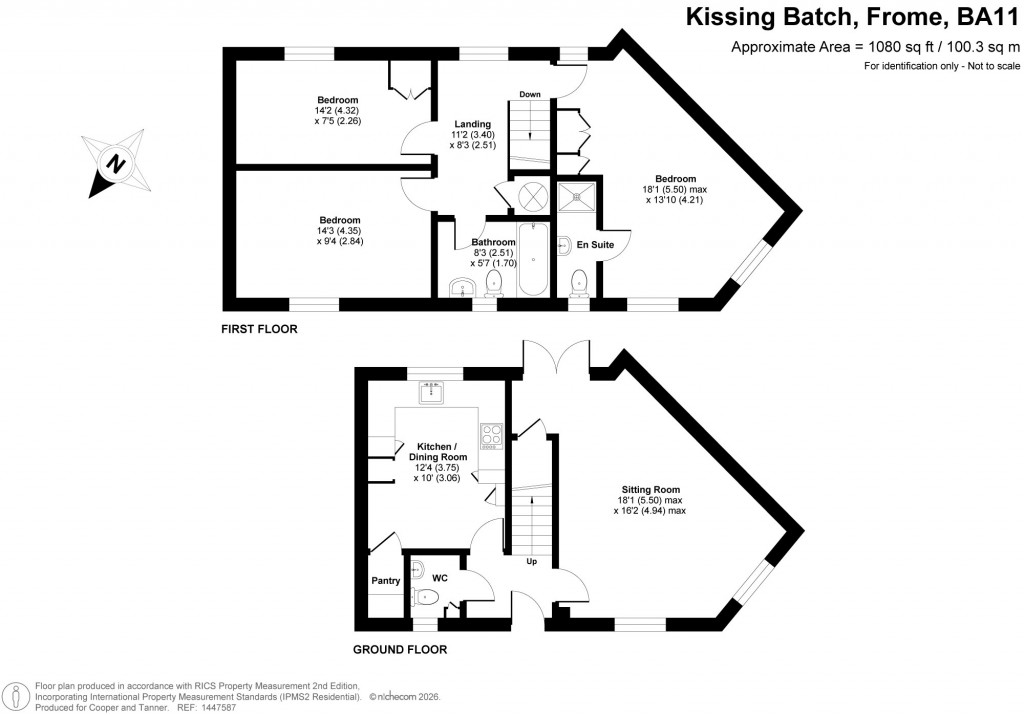 Floorplans For Kissing Batch, Frome, Somerset