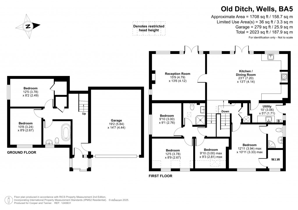 Floorplans For Westbury Sub Mendip, Nr Wells, Somerset