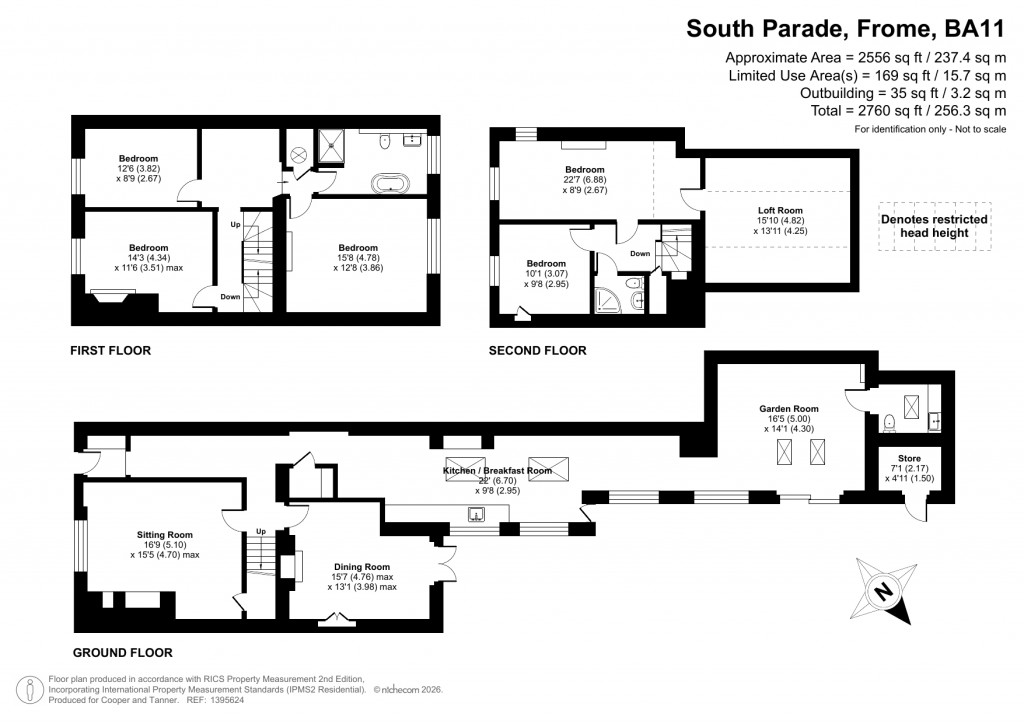 Floorplans For South Parade, Frome, Somerset