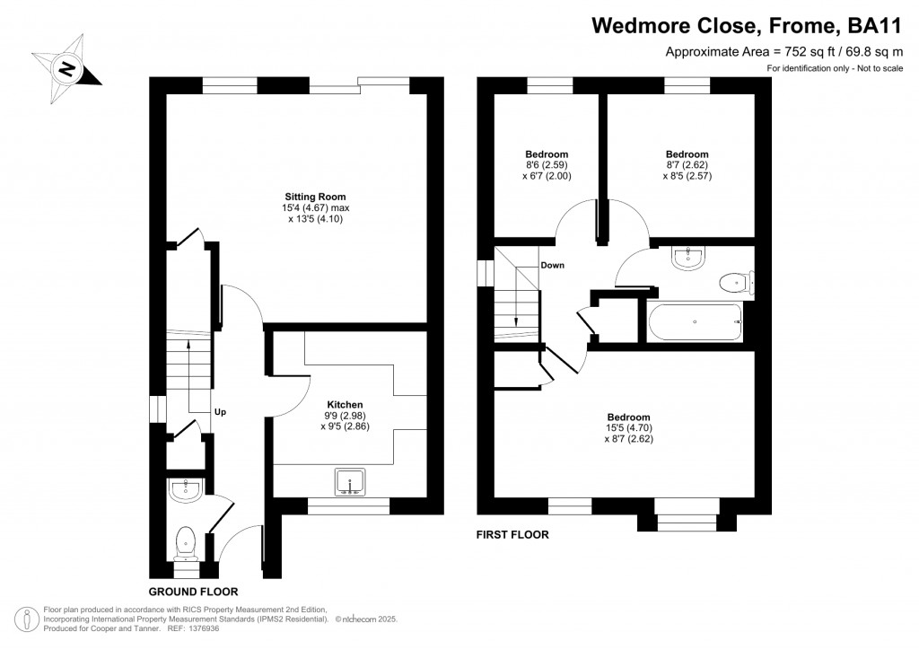 Floorplans For Wedmore Close, Frome, Somerset