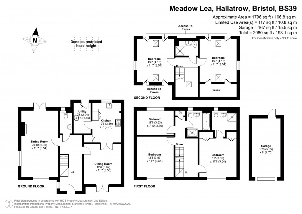Floorplans For Meadow Lea, Hallatrow, Bristol, Somerset