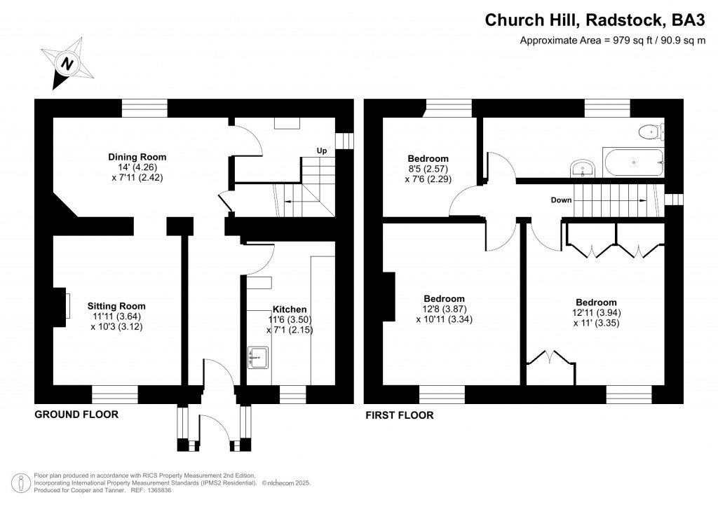 Floorplans For Church Hill, Writhlington, Radstock, Somerset