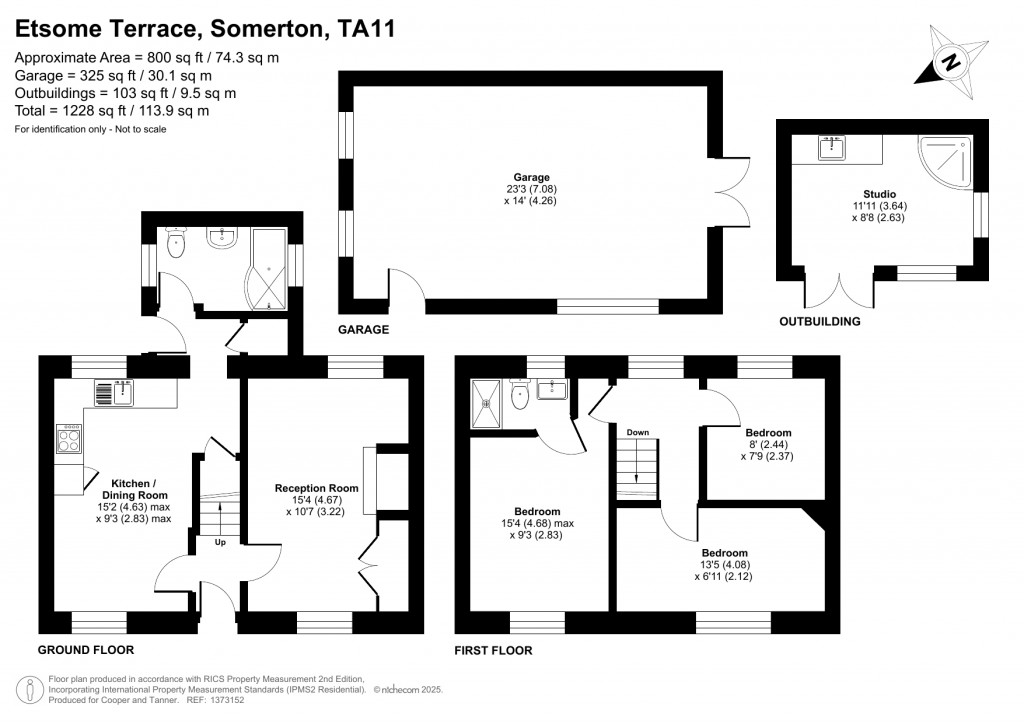 Floorplans For Etsome Terrace, Somerton, Somerset
