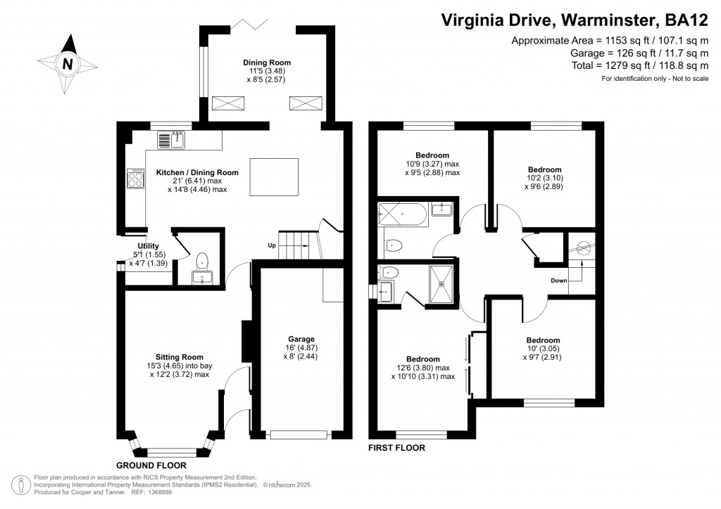 Floorplans For Virginia Drive, Warminster, Wiltshire