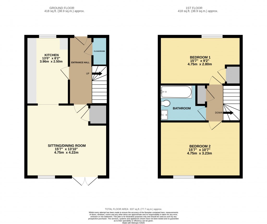 Floorplans For Cross Farm Green, Wedmore, Somerset