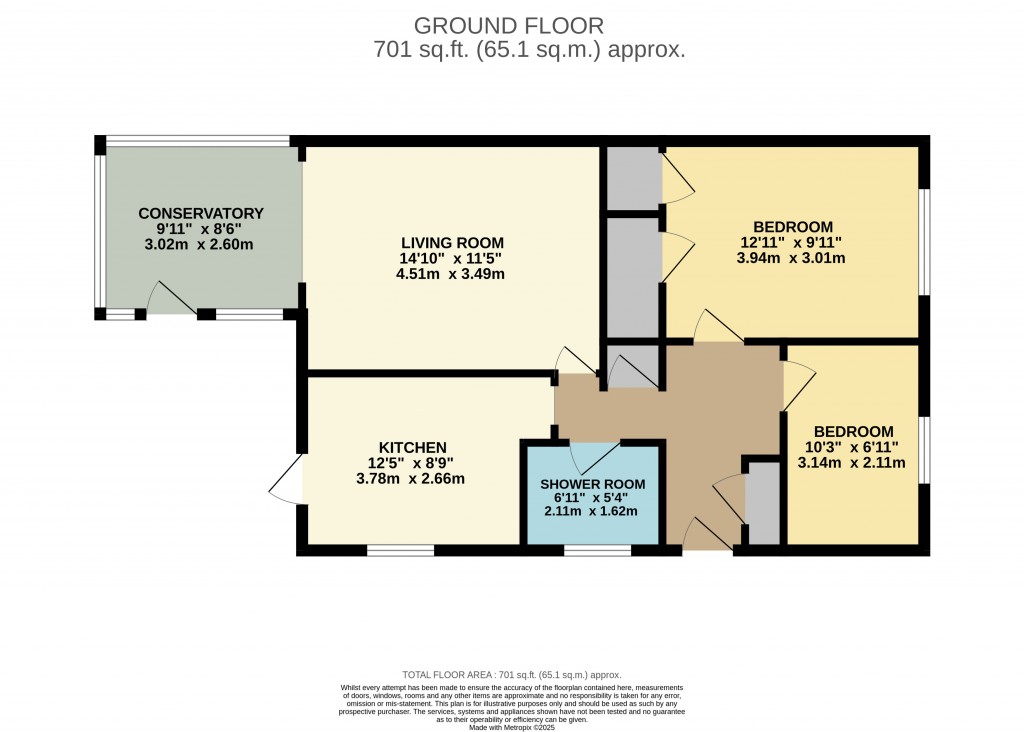 Floorplans For Springfield Gardens, Banwell, Somerset