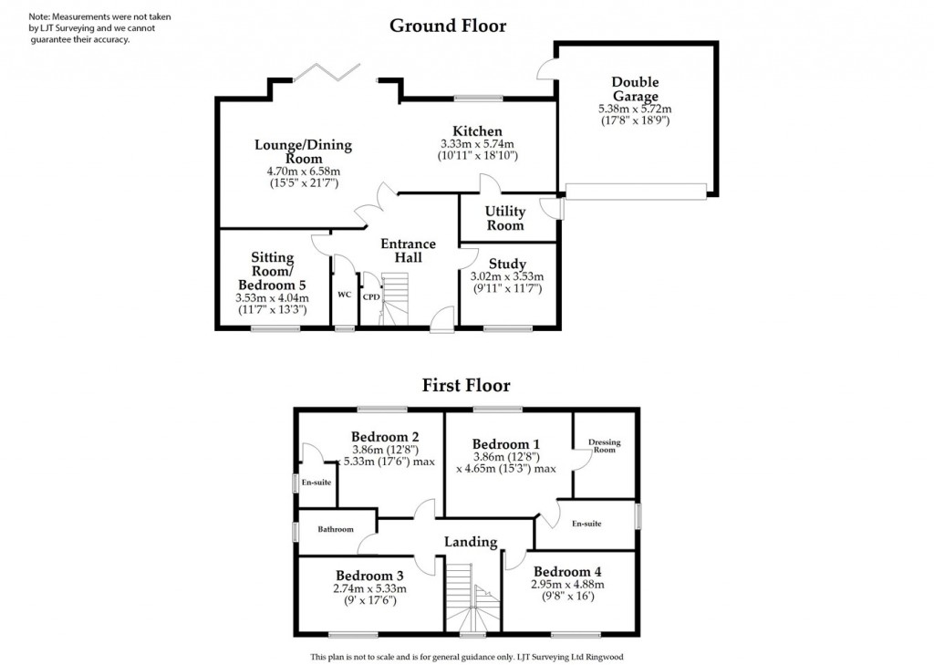 Floorplans For Lake Road, Verwood, BH31