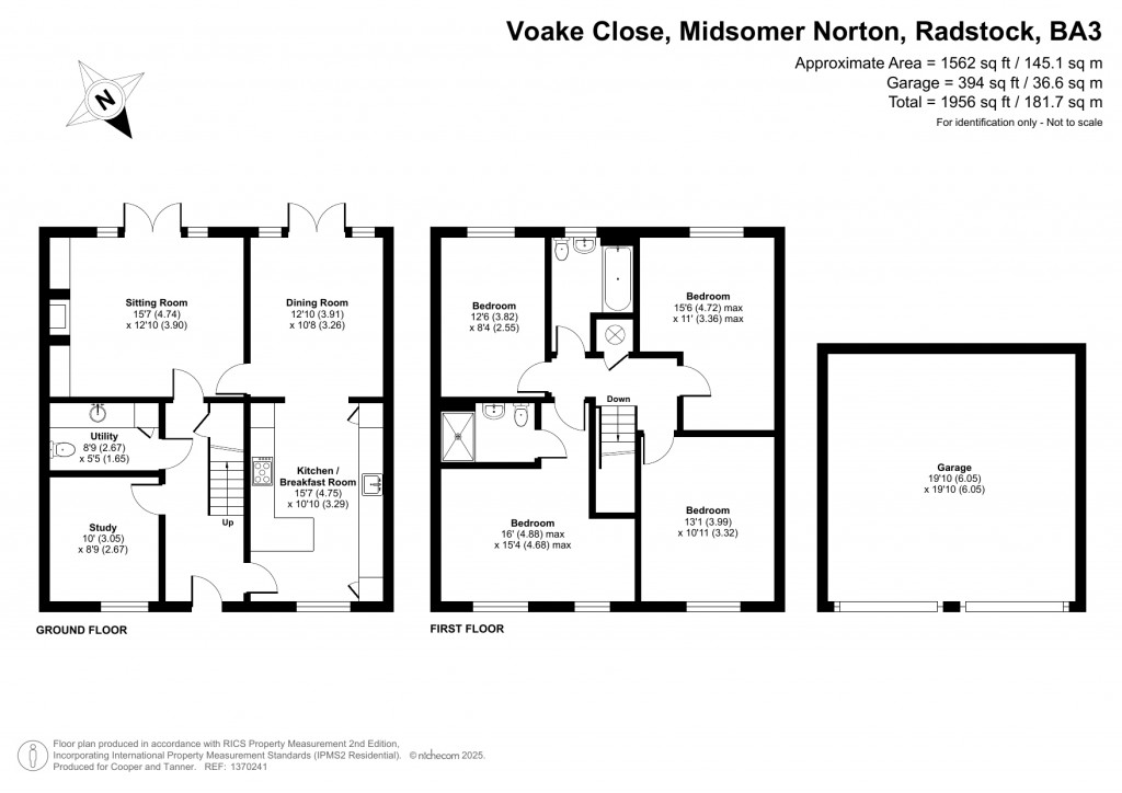 Floorplans For Voake Close, Midsomer Norton, Radstock, Somerset