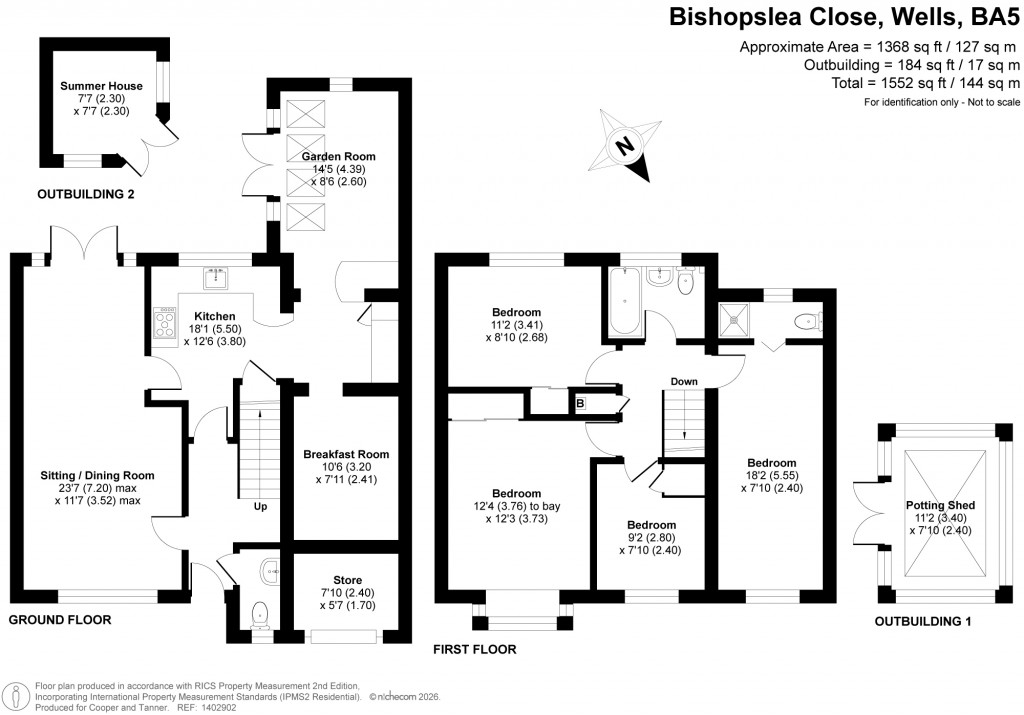 Floorplans For Bishopslea Close, Wells