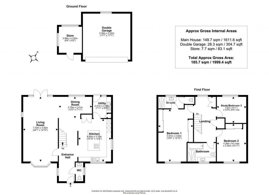 Floorplans For Sky End Lane, Hordle, Lymington, SO41