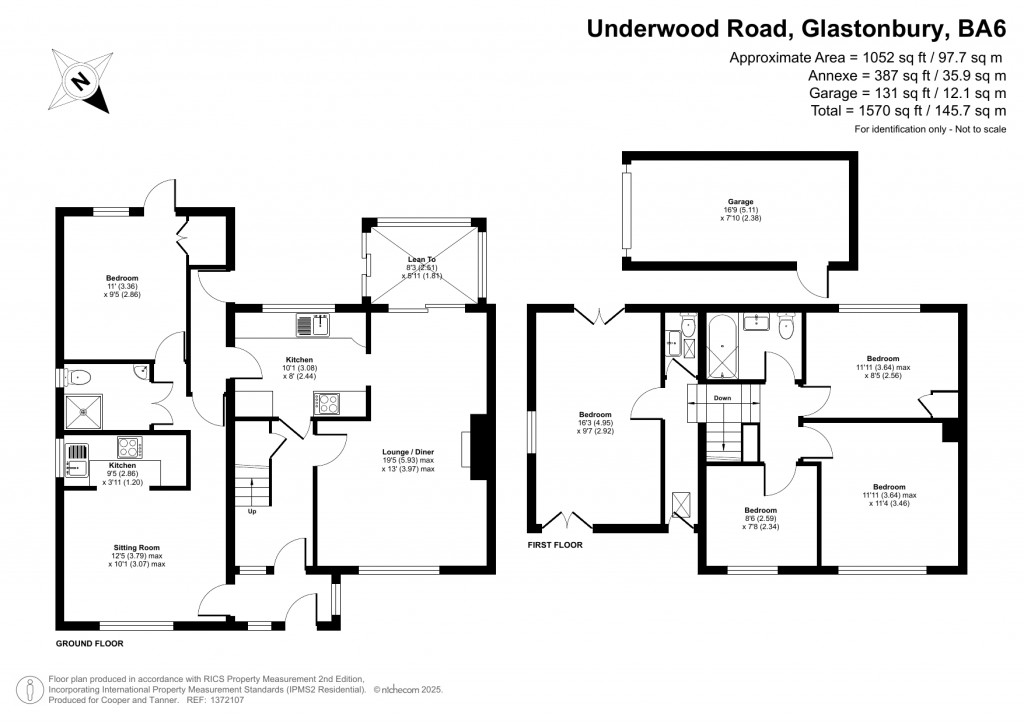 Floorplans For Underwood Road, Glastonbury, Somerset