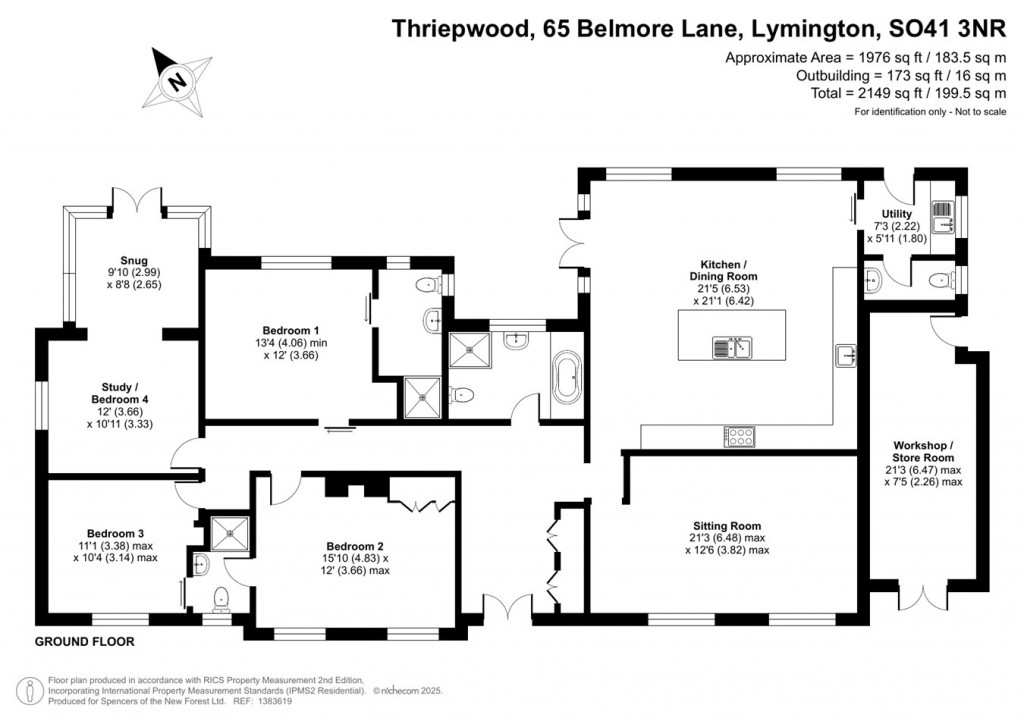 Floorplans For Belmore Lane, Lymington, SO41