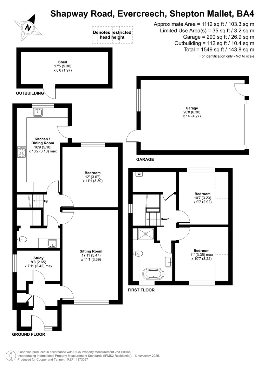 Floorplans For Evercreech, Shepton Mallet, Somerset