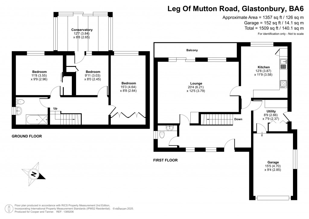 Floorplans For Leg of Mutton Road, Glastonbury, Somerset