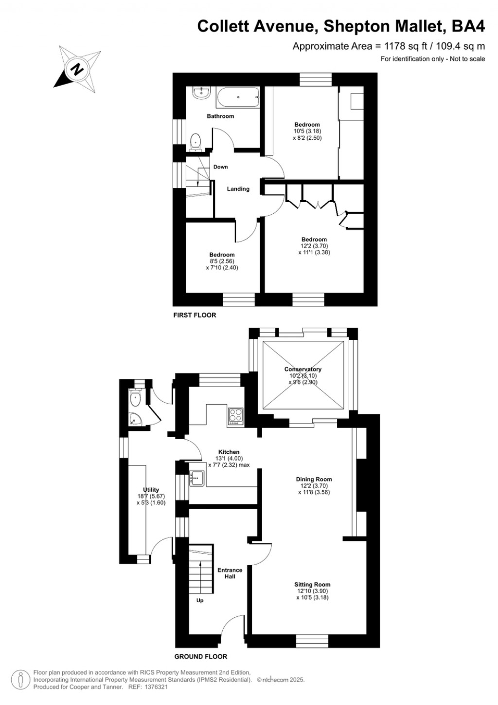 Floorplans For Collett Avenue, Shepton Mallet, Somerset