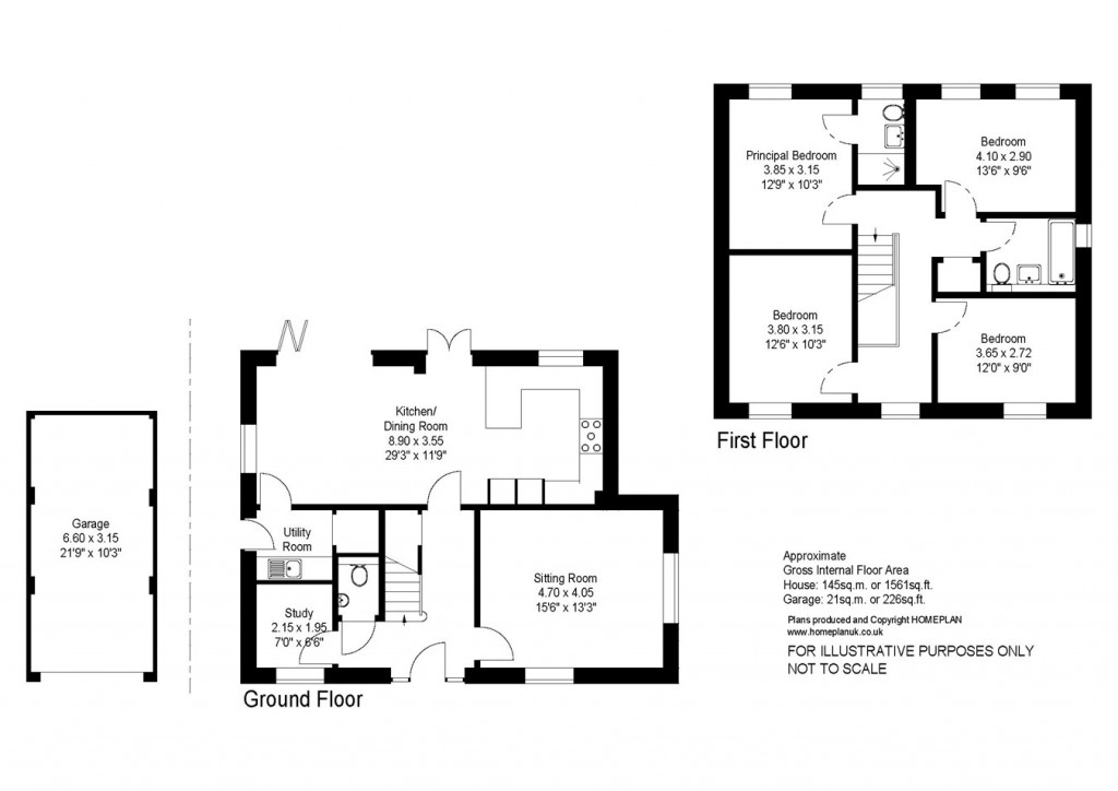 Floorplans For Farmers Walk, Everton, Lymington, SO41