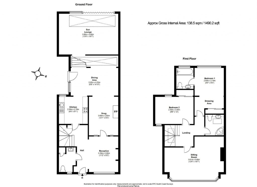 Floorplans For Bath Road, Lymington, SO41