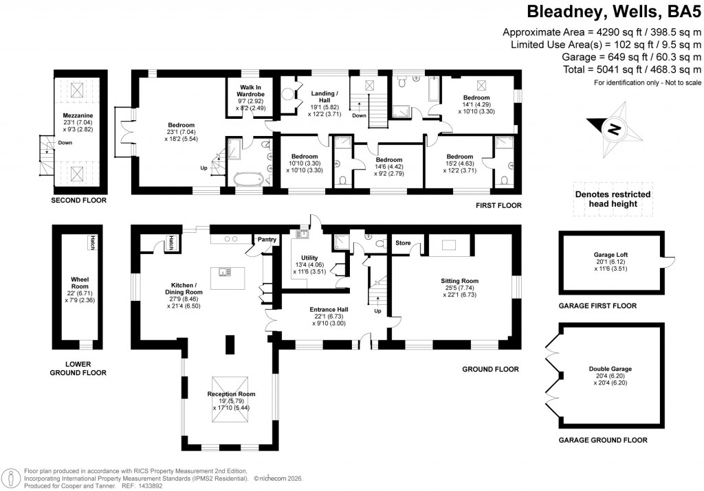 Floorplans For Bleadney, Wells, Somerset
