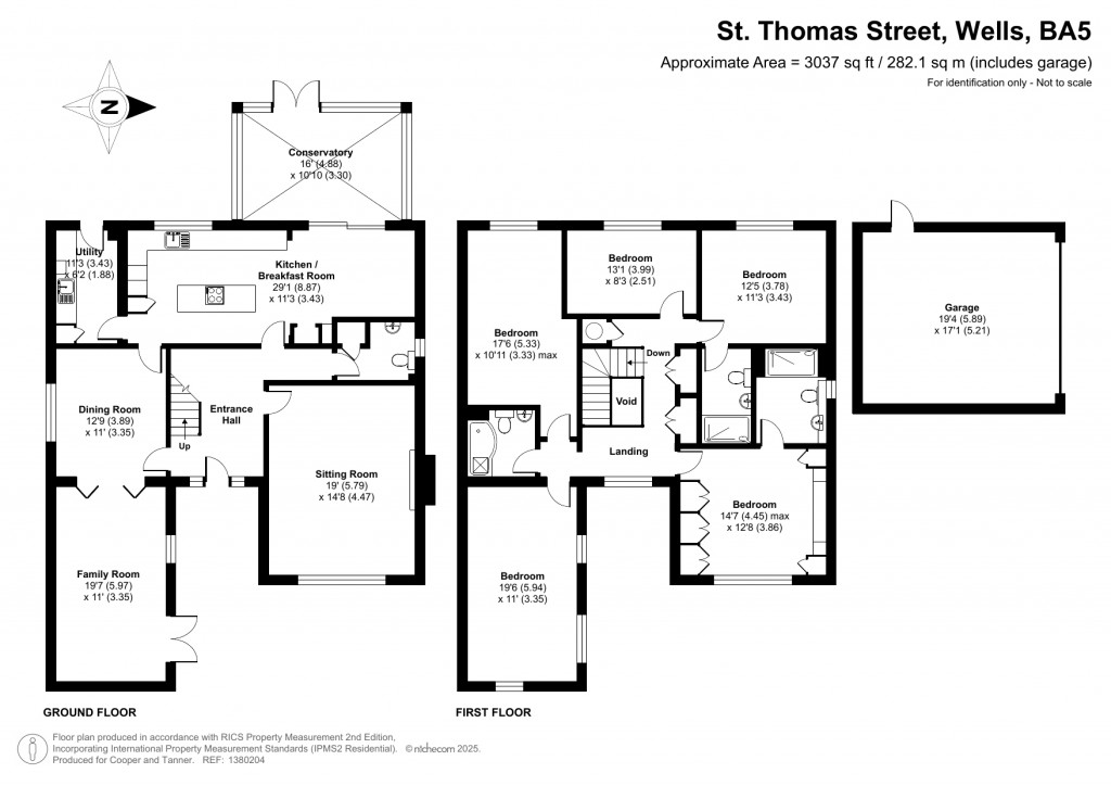 Floorplans For St Thomas Street, Wells, Somerset
