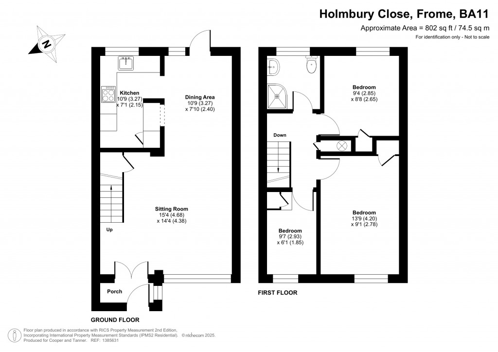 Floorplans For Holmbury Close, Frome, Somerset