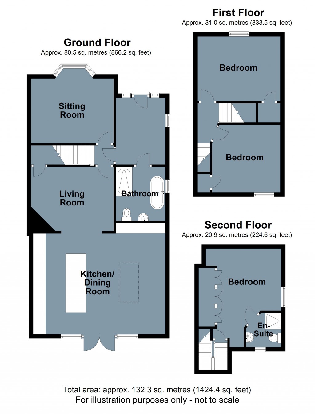 Floorplans For Hoath Hill, Mountfield, East Sussex