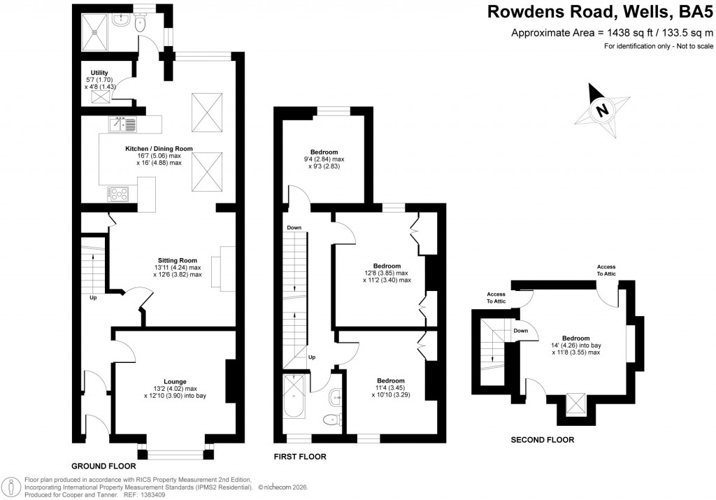 Floorplans For Rowdens Road, Wells, Somerset