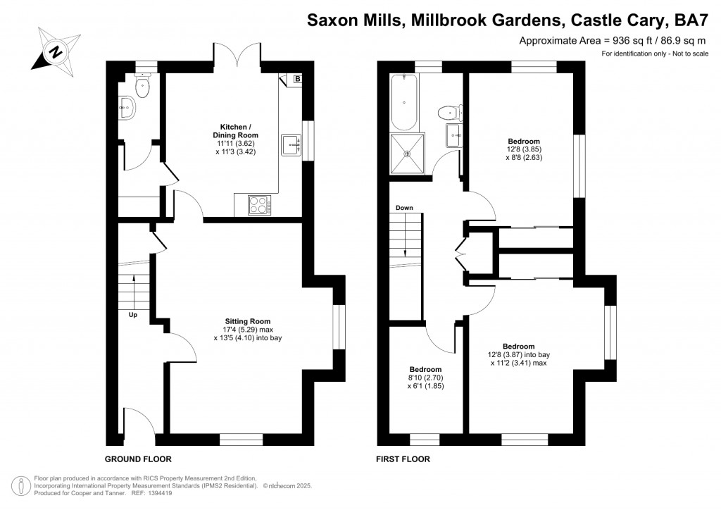 Floorplans For Millbrook Gardens, Castle Cary, Somerset