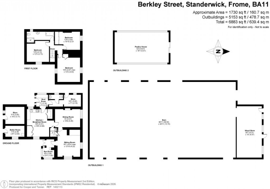 Floorplans For Standerwick, Frome, Somerset