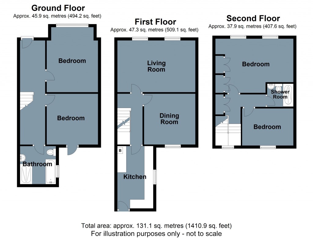 Floorplans For Manor Road, Hastings, East Sussex
