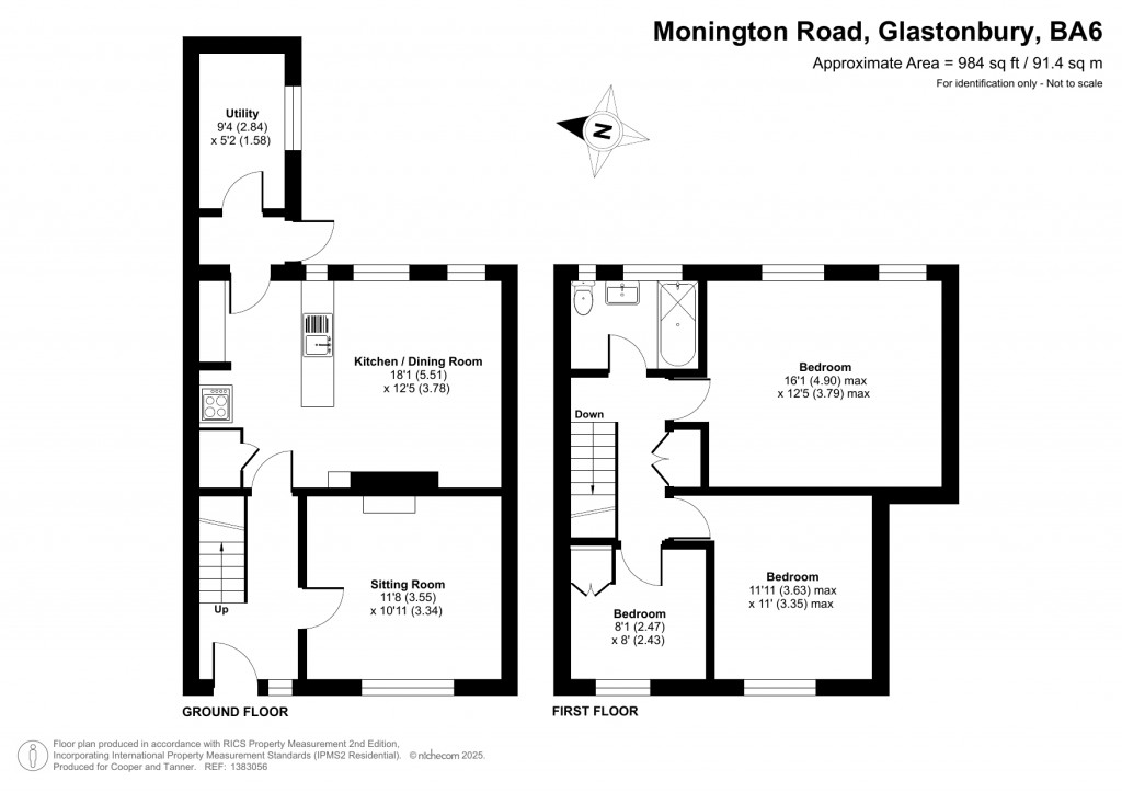 Floorplans For Monington Road, Glastonbury, Somerset
