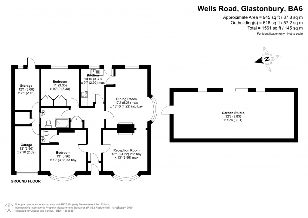 Floorplans For Wells Road, Glastonbury, Somerset