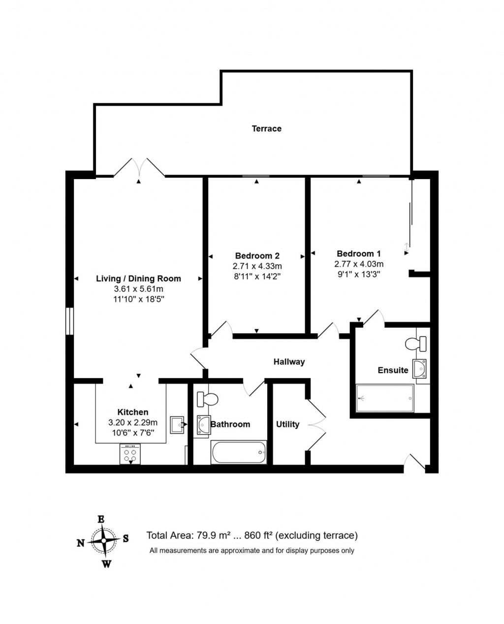 Floorplans For Lymington Gate, Stanford Hill, Lymington, SO41