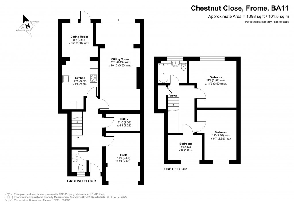 Floorplans For Chestnut Close, Frome, Somerset